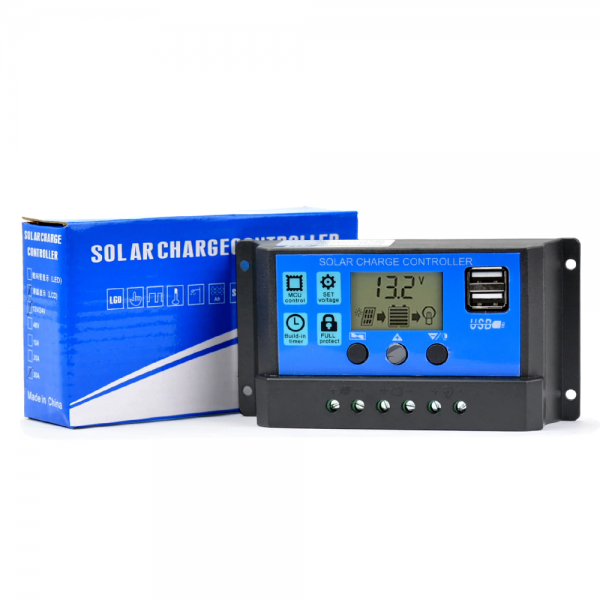 Controlador de paneles solares universal 50A USB LCD 12V/24V