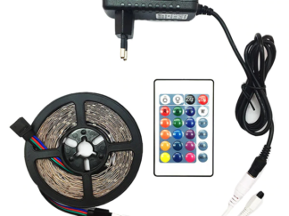 Kit cinta LED RGB SMD2835 DC12V 60LEDs/m + Control remoto + Driver + Fuente de poder