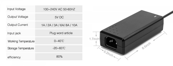 Transformador 5V para cintas LED 6A conmutada WS2812B - Imagen 9