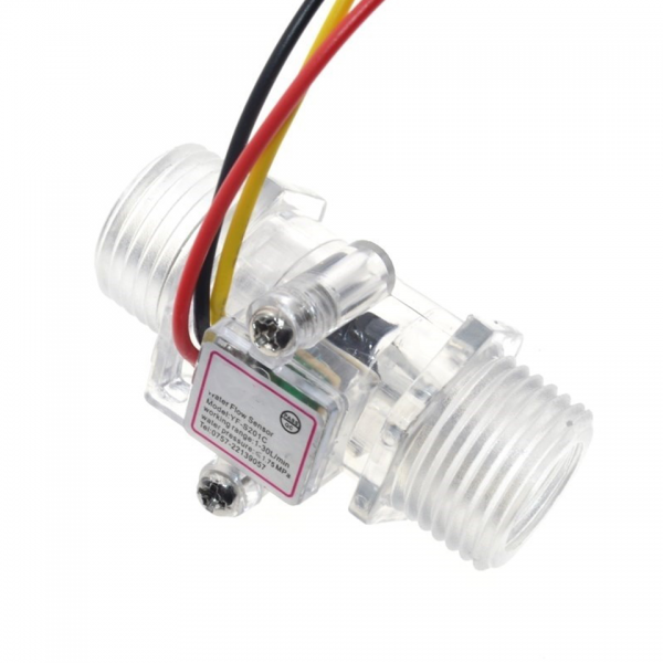 Sensor de flujo de agua 30L/min transparente - Imagen 2
