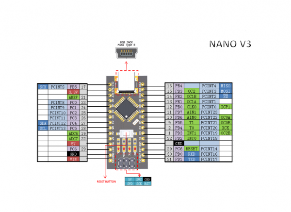 Nano Board 16MHz V3.0 Atmega328P - Imagen 6
