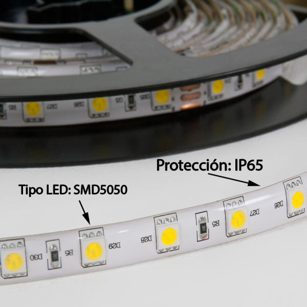 Cinta LED RGB 5mts SMD5050 a prueba de agua