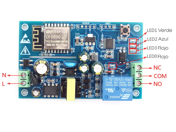 Relé Wifi ESP8266 AC 220V switch remoto IOT. Smart electronics - Imagen 10