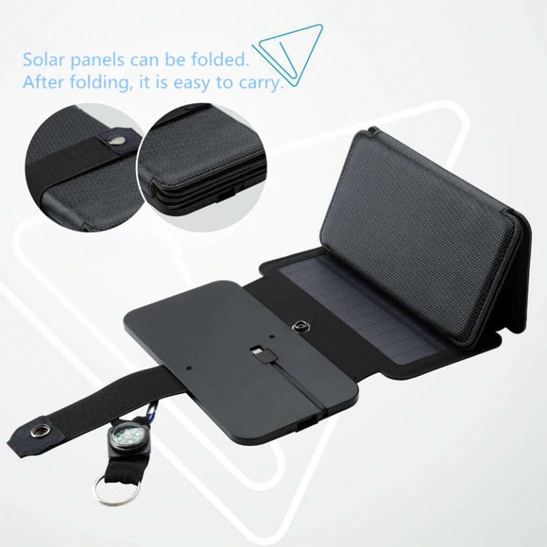 Panel solar cargador USB portable para mochila 14W 5V 2.1A USB - Imagen 4