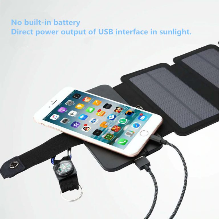 Panel solar cargador USB portable para mochila 14W 5V 2.1A USB - Imagen 6