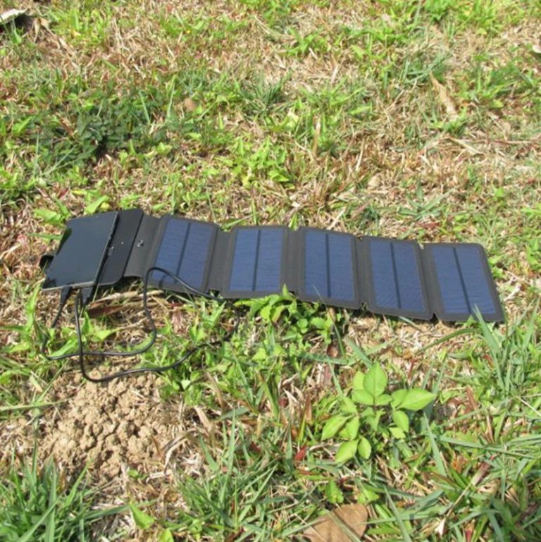 Panel solar cargador USB portable para mochila 14W 5V 2.1A USB - Imagen 2
