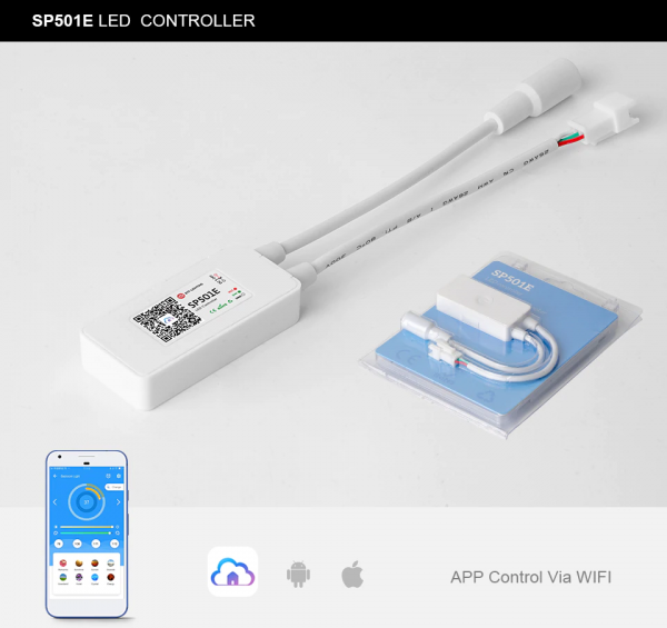 Controlador musical SP107E para cintas LED WS2812B/11 Bluetooth RGB/RGBW - Imagen 9