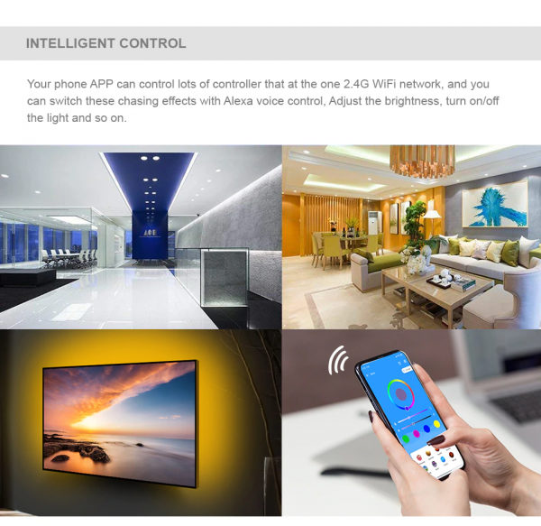 Controlador musical SP107E para cintas LED WS2812B/11 Bluetooth RGB/RGBW - Imagen 5