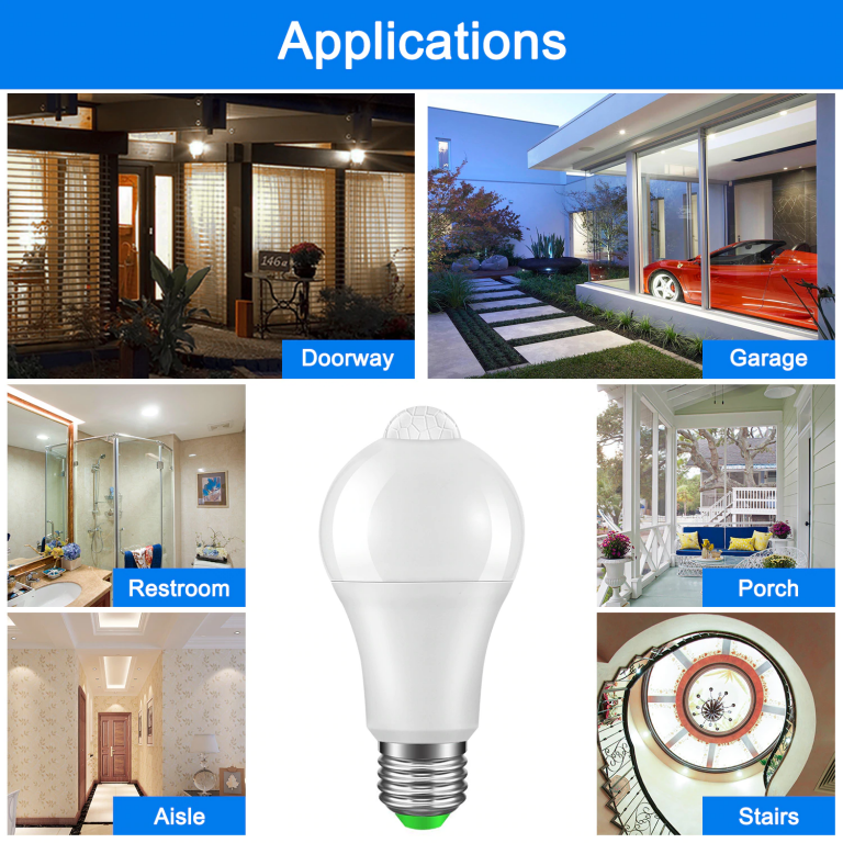 Ampolleta LED con sensor de movimiento PIR IP42 E27 12W 110-220VAC - Imagen 7