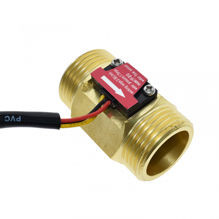 Sensor de flujo de agua metálico YF-B10 DB25 Efecto Hall - Imagen 2