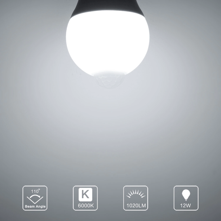 Ampolleta LED con sensor de movimiento PIR IP42 E27 12W 110-220VAC - Imagen 4