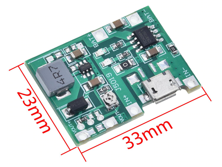 Cargador de baterías Li-ion 3.7V 4.2V DC-DC Step Up Boost TP4056 18650 - Imagen 6