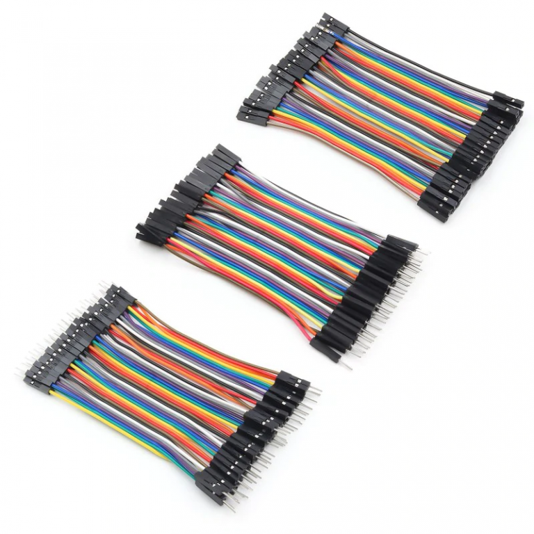 Pack cables Dupont 120pcs 10 cm macho/macho + hembra/macho + hembra/hembra