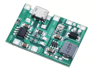 Cargador de baterías Li-ion 3.7V 4.2V DC-DC Step Up Boost TP4056 18650