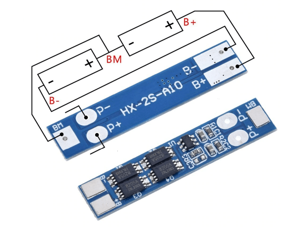 Cargador de baterías Li-Ion 2S 7.4V 8A protección sobrecarga/descarga ultra compacto