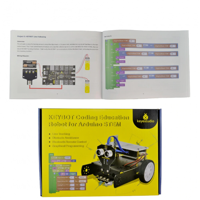 KIT Carro robot educación KEYBOT Keyestudio Arduino - Imagen 13