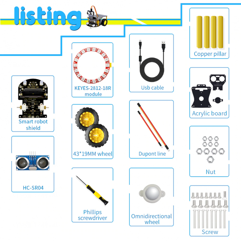 Keyestudio Mini Smart Micro:bit Robot Car V2.0 - Imagen 3