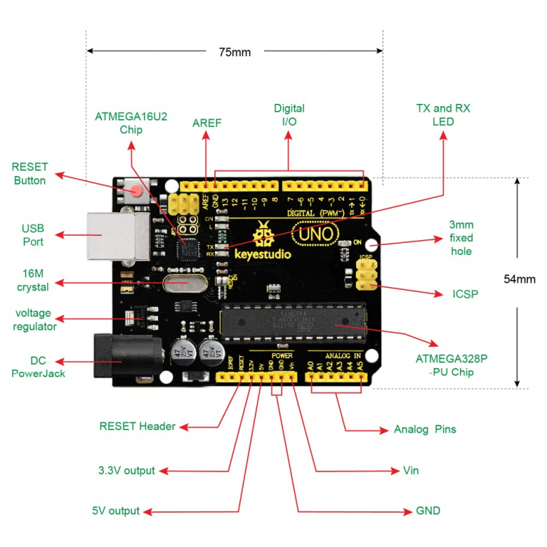 Brazo robótico Keyestudio 4 grados de libertad Acrílico Arduino DIY - Imagen 5