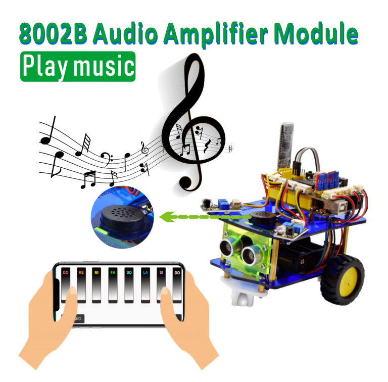 Carro robot inteligente V3.0 Keyestudio Bluetooth Arduino STEM Mixly blocks - Imagen 3