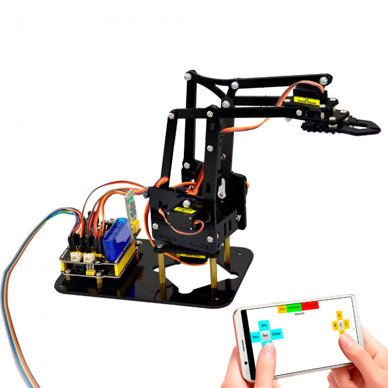 Brazo robótico Keyestudio 4 grados de libertad Acrílico Arduino DIY - Imagen 7