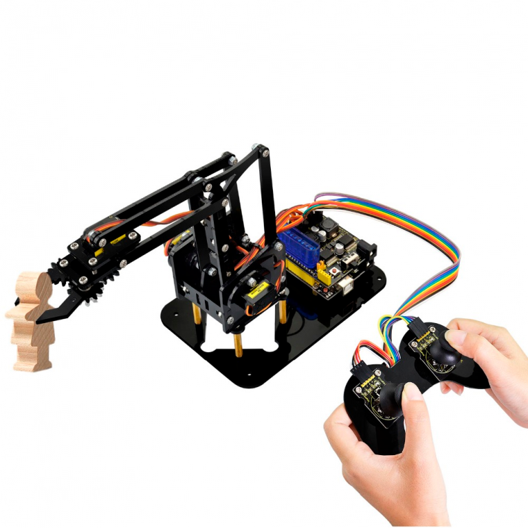 Brazo robótico Keyestudio 4 grados de libertad Acrílico Arduino DIY