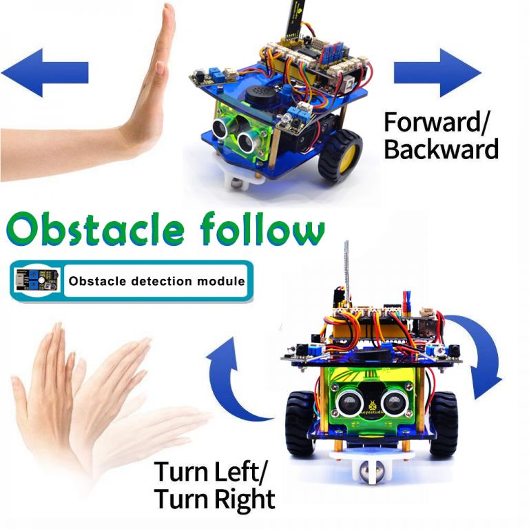 Carro robot inteligente V3.0 Keyestudio Bluetooth Arduino STEM Mixly blocks - Imagen 5