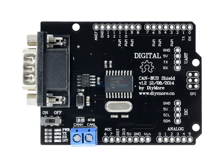 Shield CAN MCP2515 SPI 9 Pines conector Sub-D Arduino - Imagen 8
