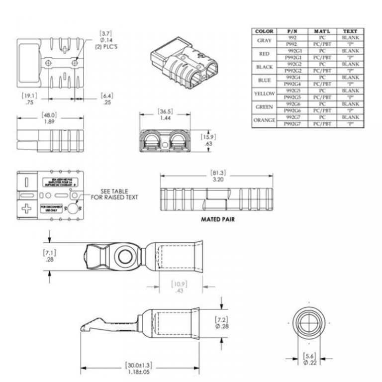 Conector baterías MC-4 50A 600V 8AWG - Imagen 14