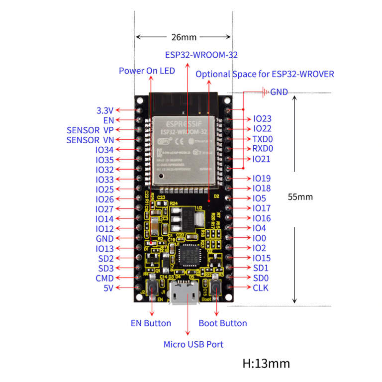 Modulo Keyestudio ESP32-WROOM-32 WiFi/BT BLE Arduino - Imagen 5