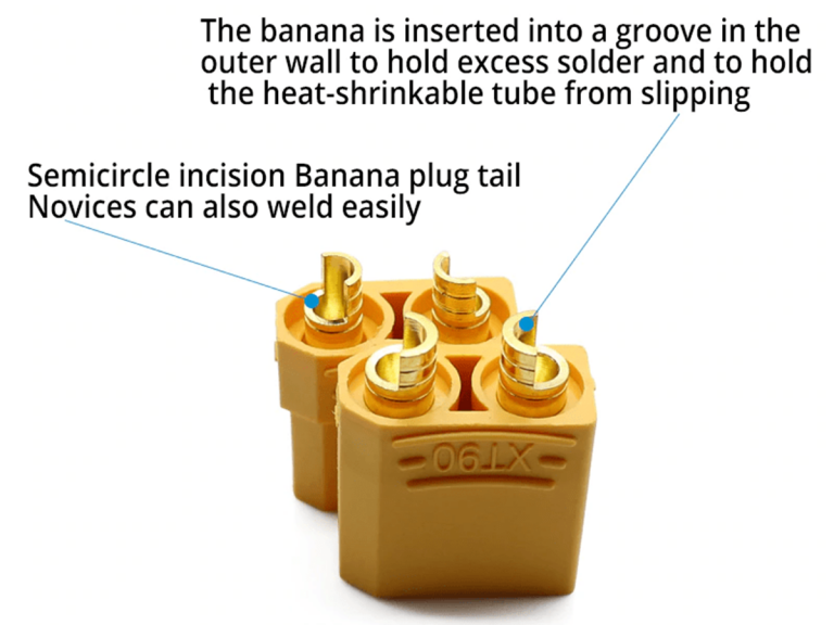 Pack 5 pares 10pcs conector XT90 H/M tipo bala baterías - Imagen 4