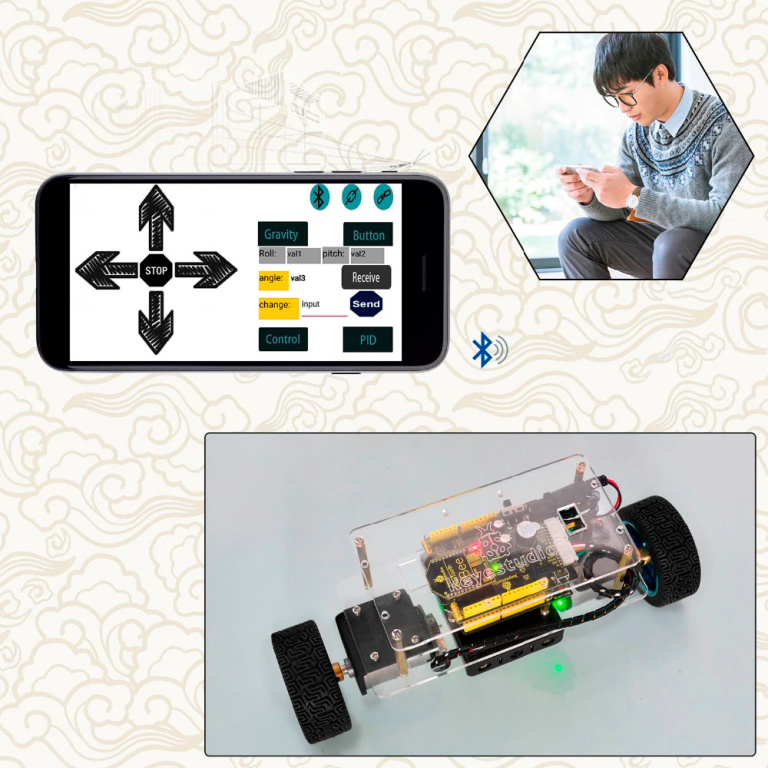 Kit carro robot Keyestudio auto-balanceado Arduino/STEM - Imagen 3