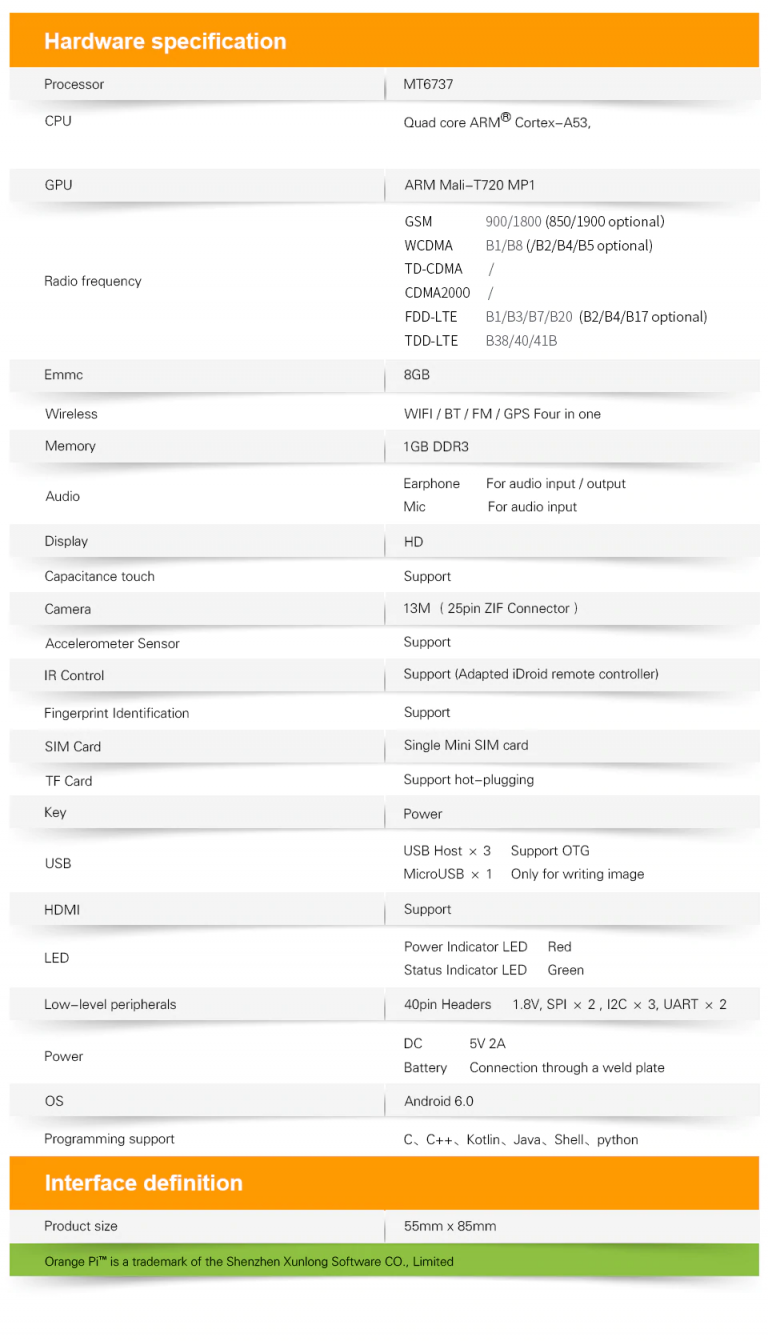 Orange Pi 4G-IOT 1G Cortex-A53 8GB EMMC SIM Card 4G Bluetooth - Imagen 9