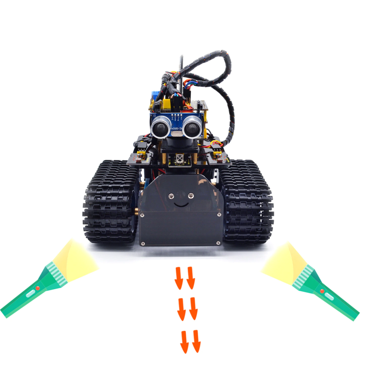 Carro robot tanque Keyestudio V2.0 Arduino Robot STEM/Mixly - Imagen 5