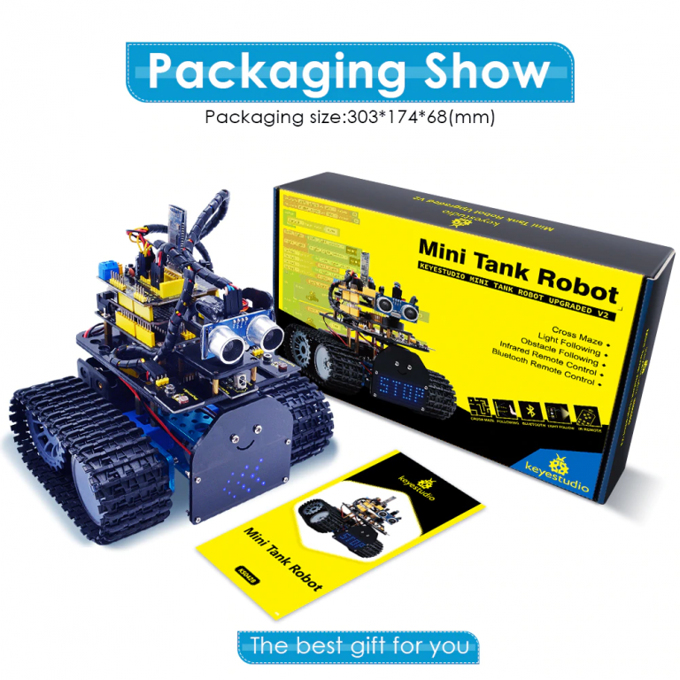 Carro robot tanque Keyestudio V2.0 Arduino Robot STEM/Mixly
