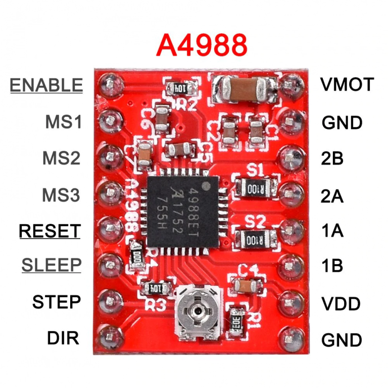 Driver stepper motor A4988 con disipador Reprap Ramps 3D Printer - Imagen 9