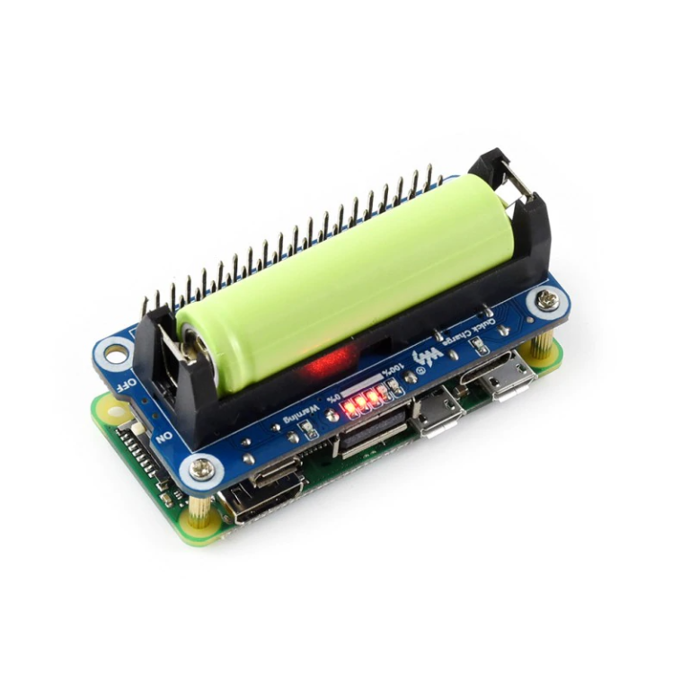 Soporte bateria Li-Ion 5V Raspberry Pi carga rápida - Imagen 6
