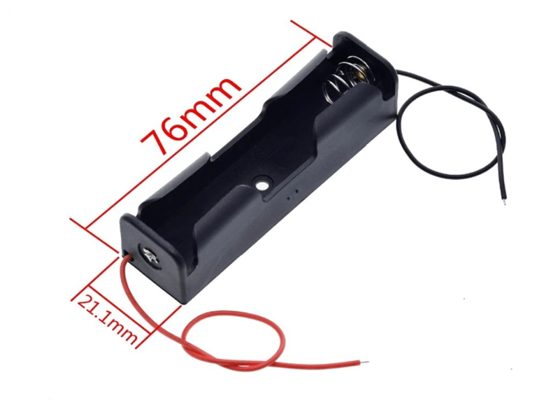 Soporte batería (battery holder) 18650 1 slot (una batería)