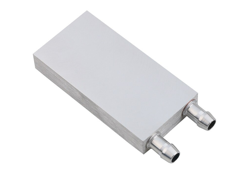 Bloque de aluminio disipador ciclo agua 80x40mm