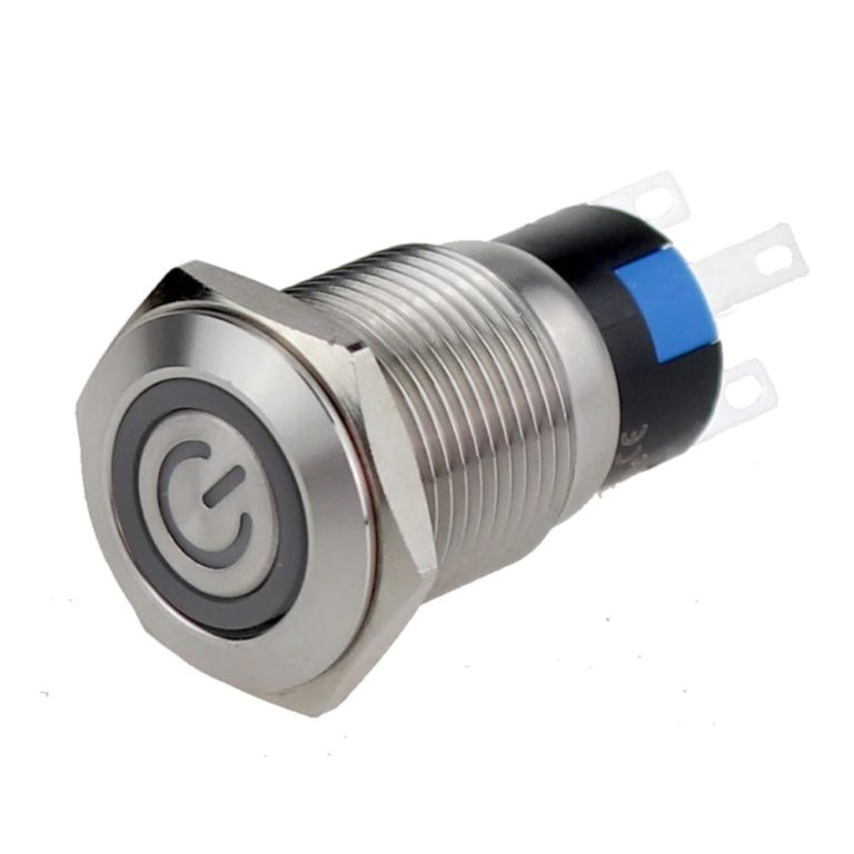 Pulsador LED 16mm 12V acero inoxidable momentaneo - Imagen 8