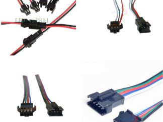 Pack 5 pares conectores hembra/macho cintas LED 3 pines