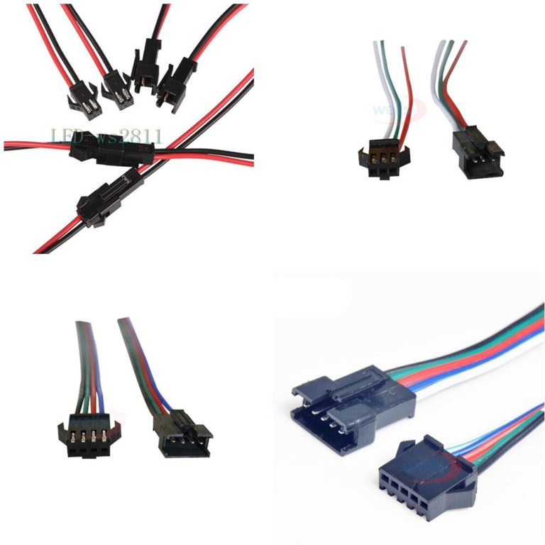 Pack 5 pares conectores hembra/macho cintas LED 3 pines