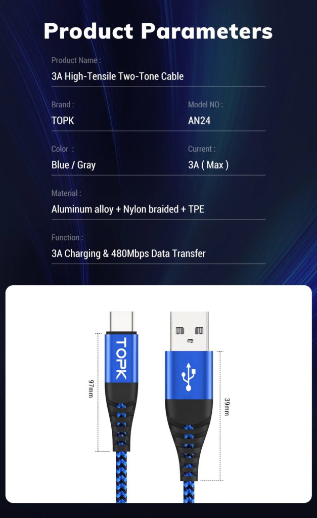 Cable USB tipo C fast charging 1m - Imagen 9