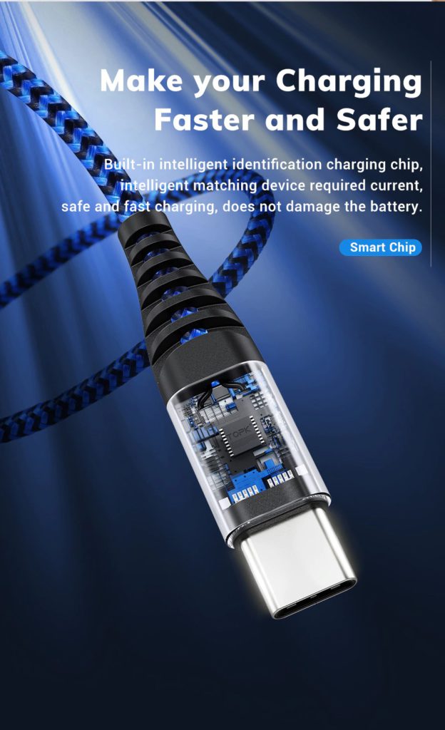 Cable USB tipo C fast charging 1m
