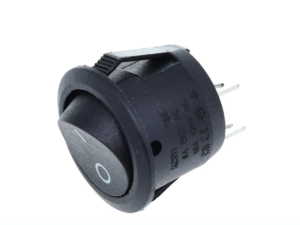 Pack 10Pcs interruptores negros circulares plásticos 6A/250VAC 10A/125VAC