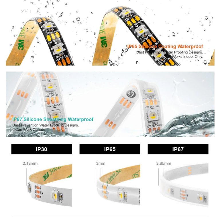 Cinta LED RGBW 5m IP30 SK6812 60 Leds/m 5VDC - Imagen 2