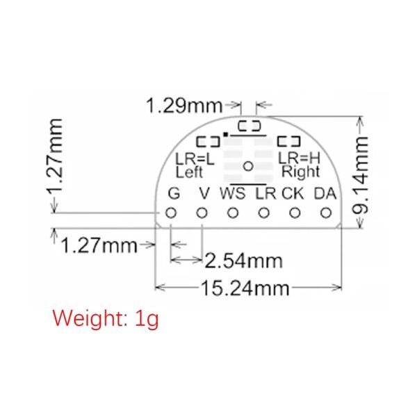 Micrófono de alta sensibilidad I2S MSM261S4030H0 - Imagen 6