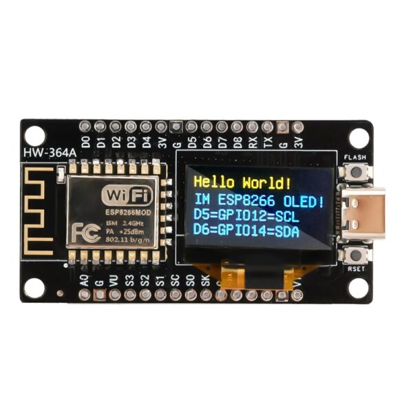 NodeMCU ESP8266 0.9" OLED CH340G ESP-12F - Imagen 5