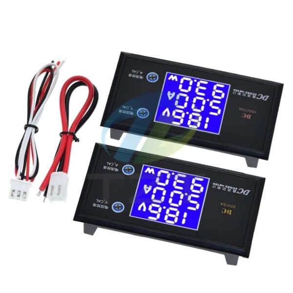 Voltímetro/amperímetro/vatímetro DC 0-100V/10A/1000W