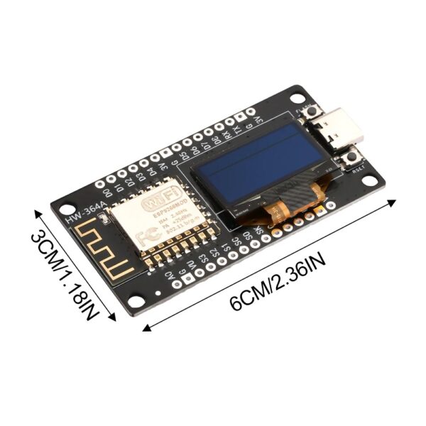 NodeMCU ESP8266 0.9" OLED CH340G ESP-12F - Imagen 3